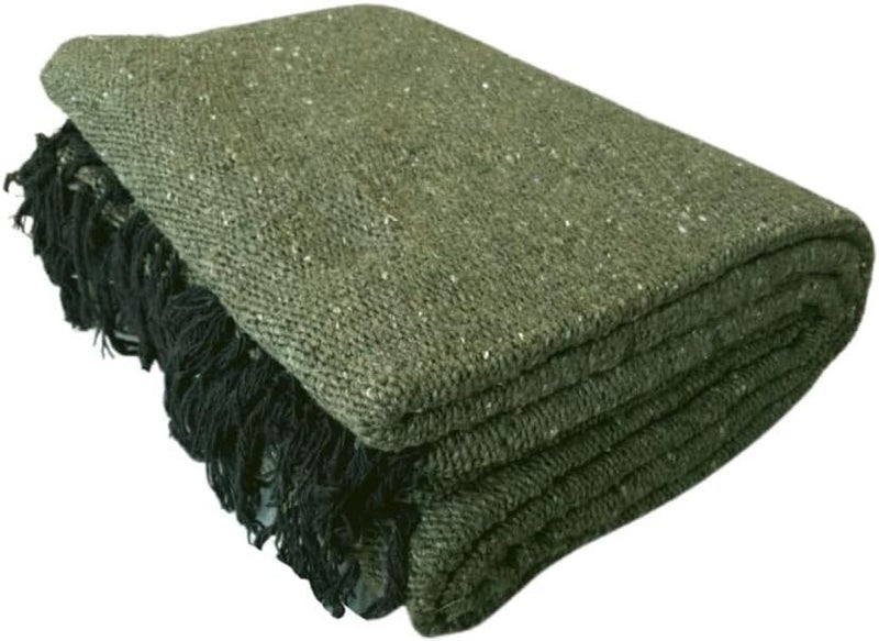 Open Road Goods Solid Color Mexican Yoga Blanket – Large Handwoven Throw for Yoga, Beach, Camping or Home – Soft and Durable Cotton Blend - Image 1